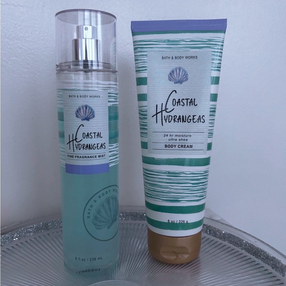 ♥︎ Bath & Body Works ♥︎ Coastal Hydrangeas Fragrance Mist & Body Cream